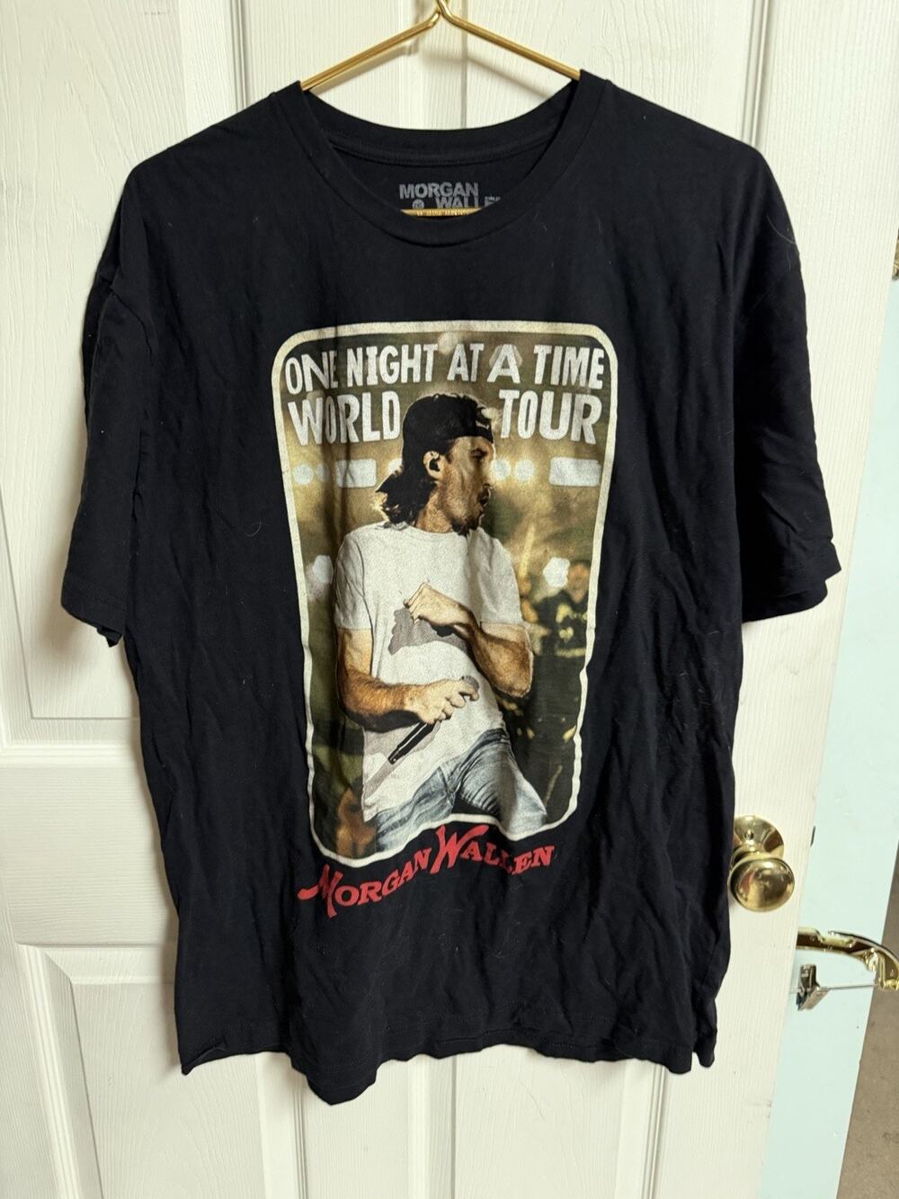 Morgan Wallen One Night AT A Time World Tour Concert T-Shirt 2xl Black 46w